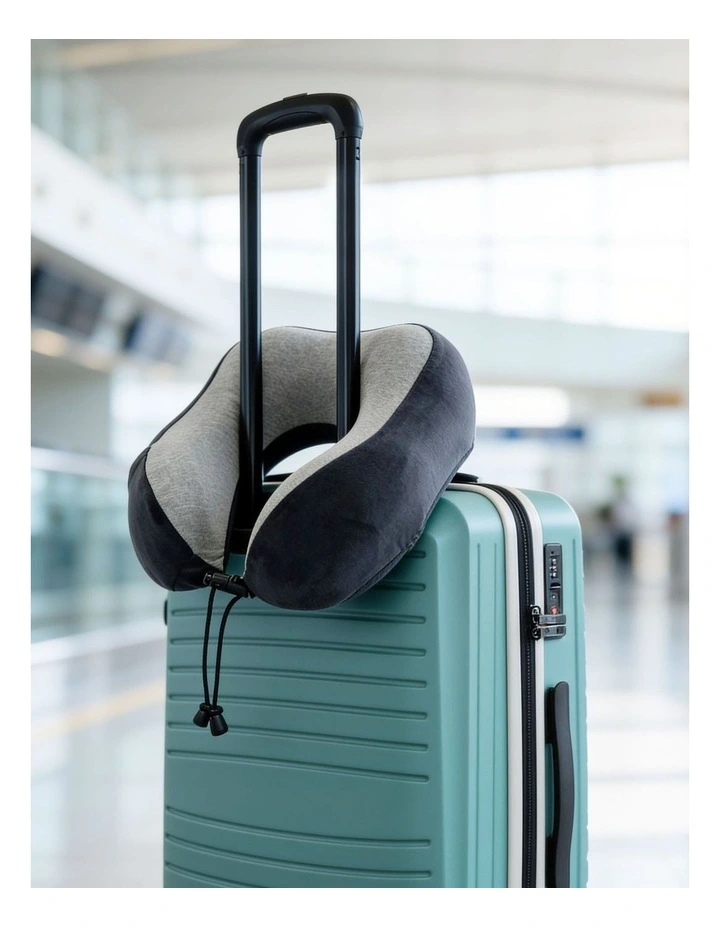 Milleni Travel Memory Foam Neck Pillow in Black image 5