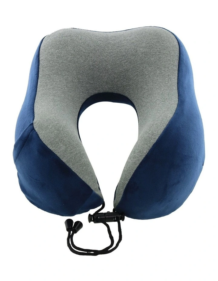 Milleni Travel Memory Foam Neck Pillow in Navy image 3