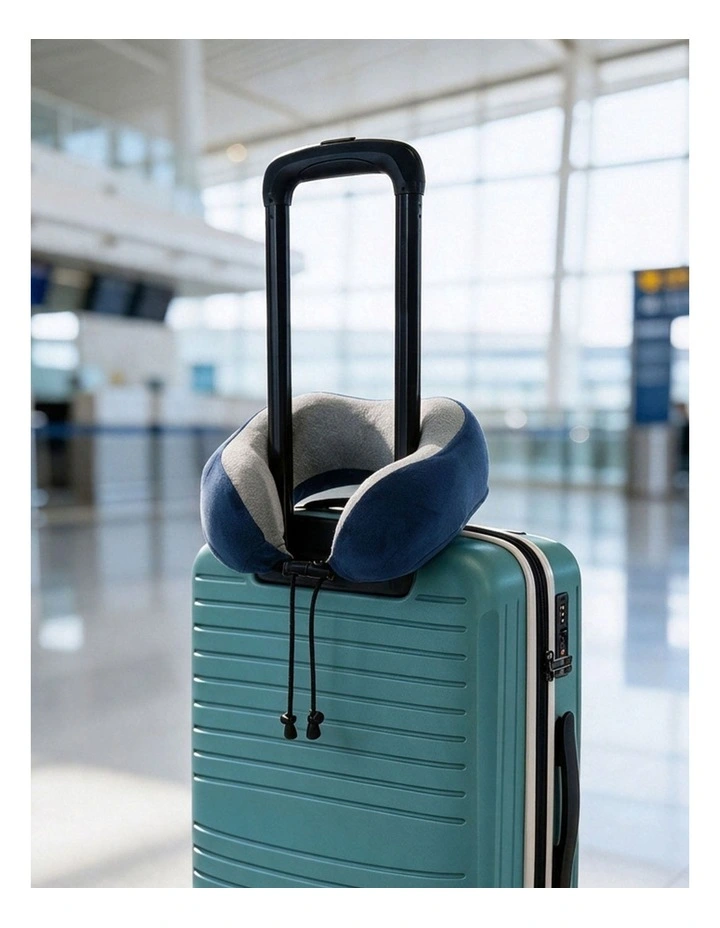 Milleni Travel Memory Foam Neck Pillow in Navy image 5