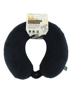 Milleni Travel Memory Foam Neck Pillow in Black