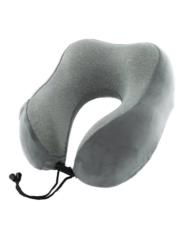 Milleni Travel Memory Foam Neck Pillow in Grey image 1