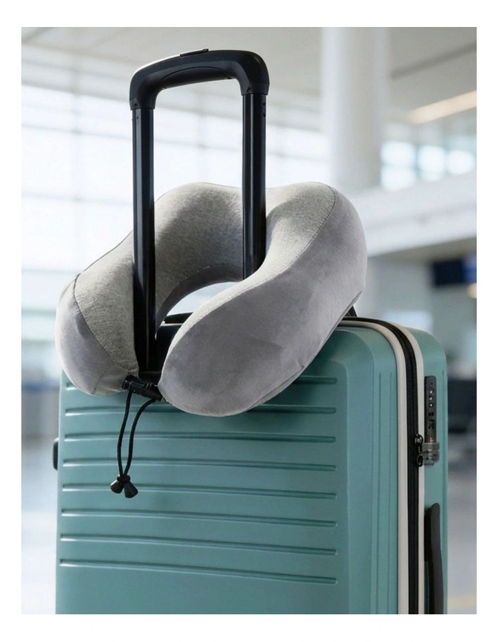 Milleni Travel Memory Foam Neck Pillow in Grey image 5