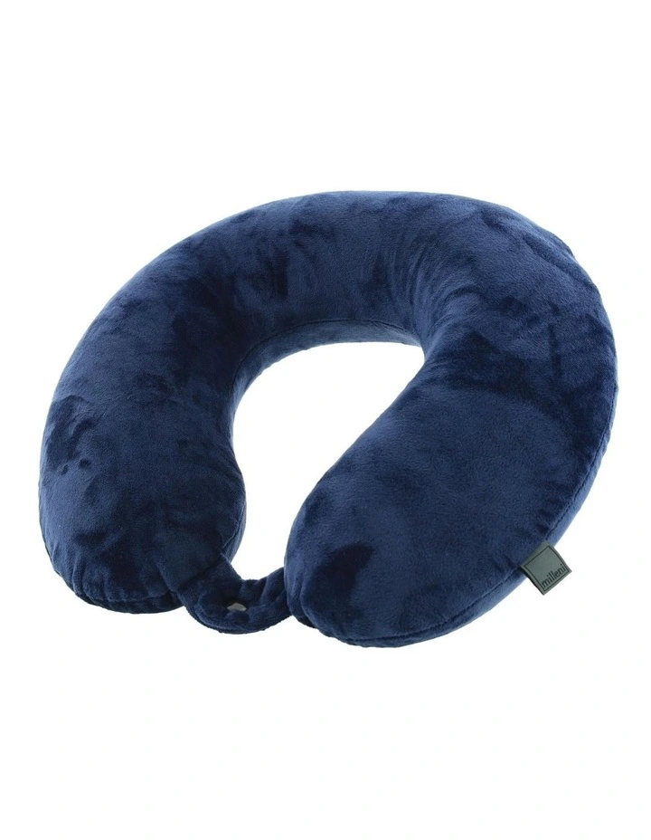Milleni Travel Memory Foam Neck Pillow in Navy image 3