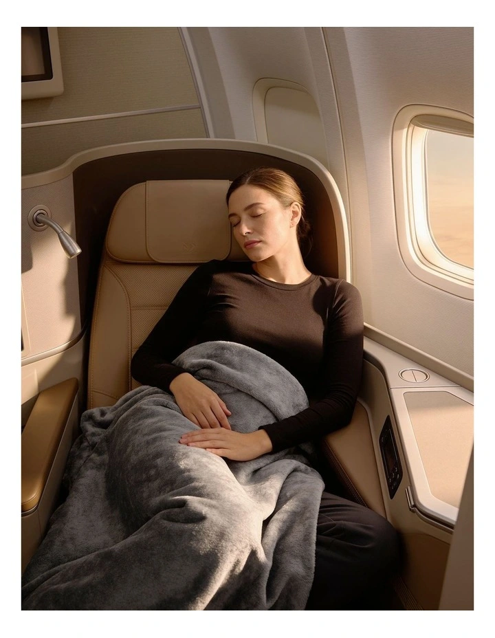 Milleni Travel Blanket in Grey image 2