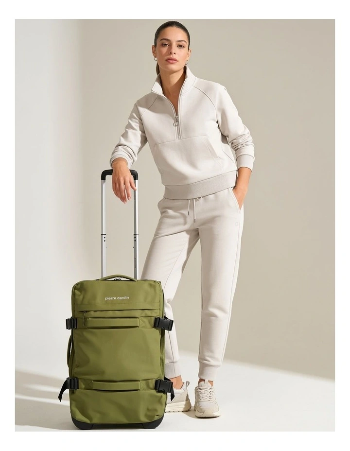 Pierre Cardin 50cm CABIN Soft Shell Trolley Case in Olive image 2