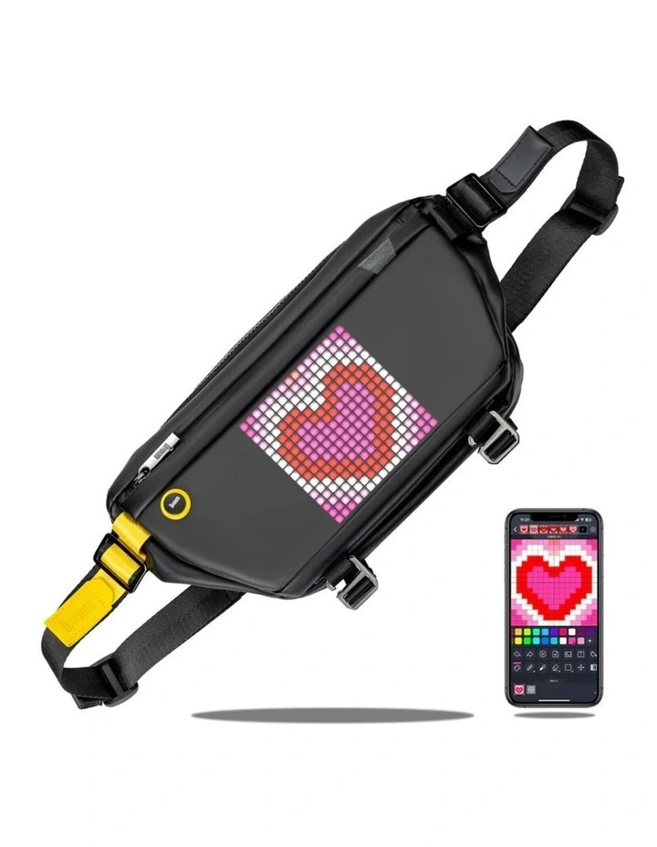Divoom Pixoo Sling Bag Pixel Art LED Daypack - Black image 7