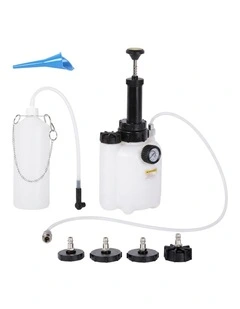 Manan Brake Bleeding Kit 3L Pressure Bottle With 4 Adapters For Car Garage White