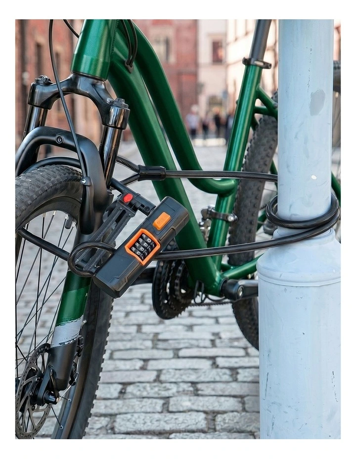 Bike Lock 4 Digit Combination Bicycle D Lock Security Cable Anti Theft Scooter image 4