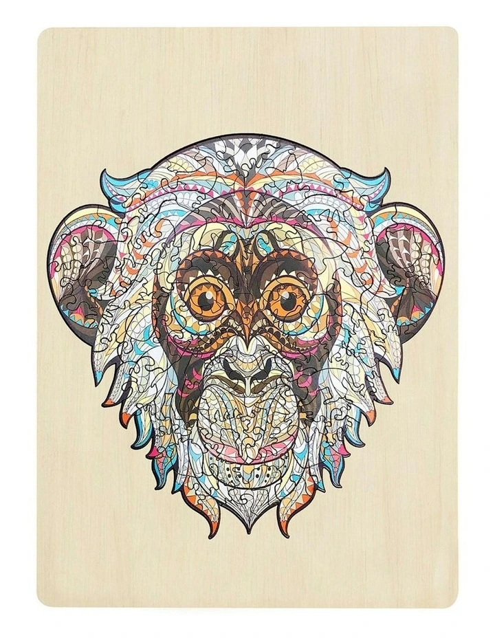 132 Piece Wooden Jigsaw Puzzle, Monkey image 2