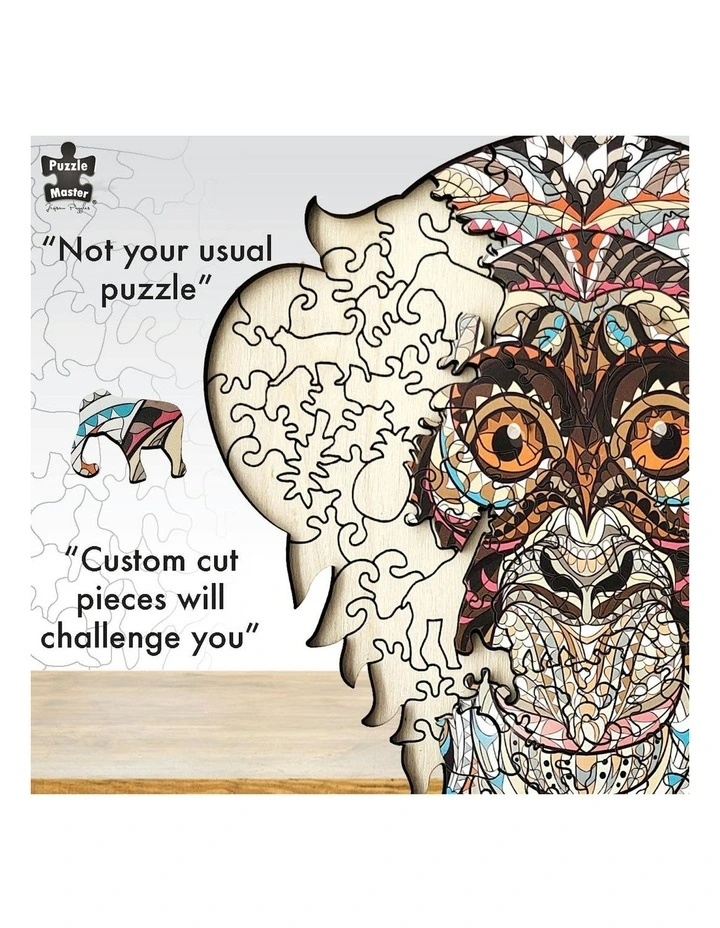 132 Piece Wooden Jigsaw Puzzle, Monkey image 6