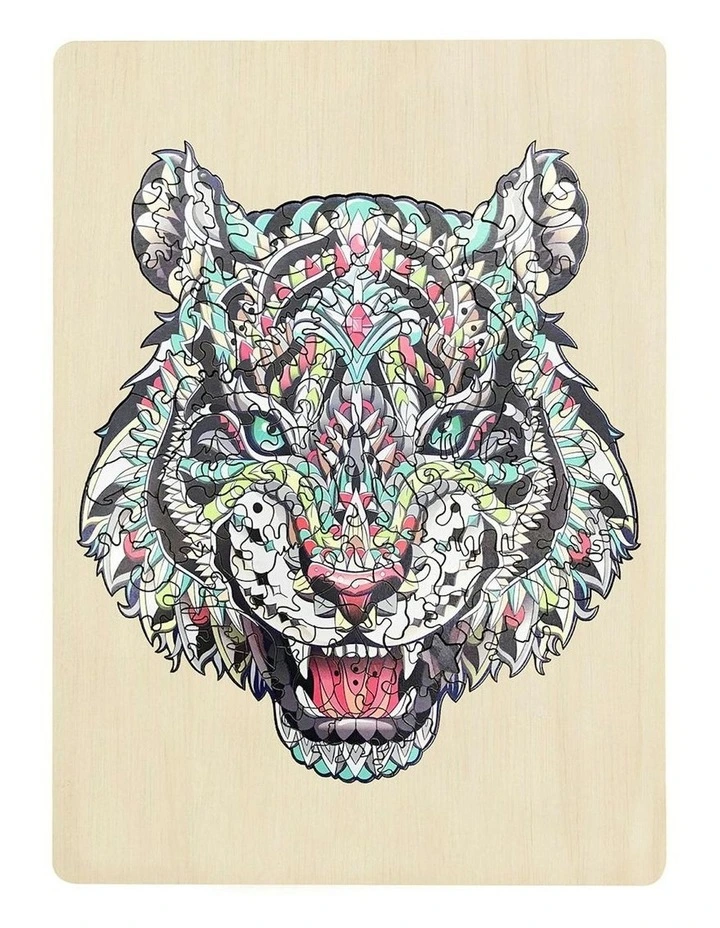132 Piece Wooden Jigsaw Puzzle, Tiger image 2