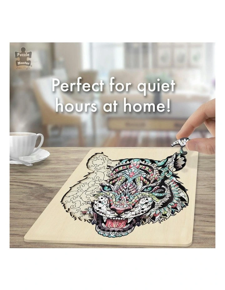 132 Piece Wooden Jigsaw Puzzle, Tiger image 3