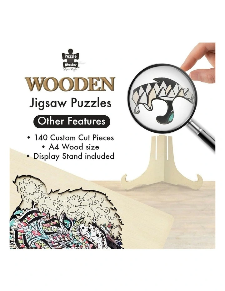 132 Piece Wooden Jigsaw Puzzle, Tiger image 5