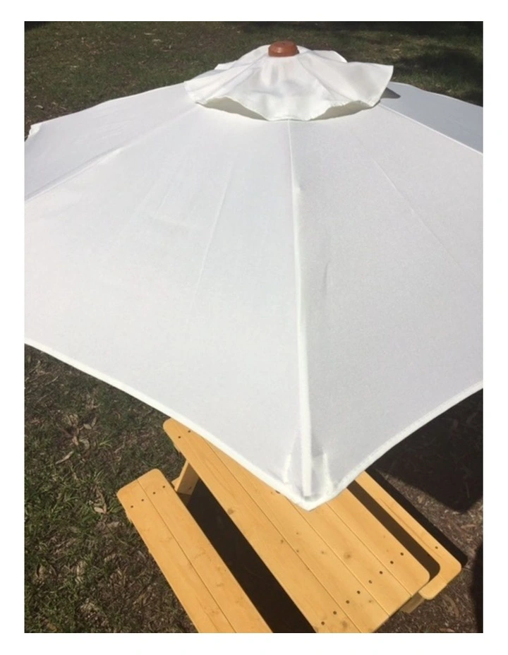 Kids Picnic Table - Umbrella & Cushions - Off White image 3
