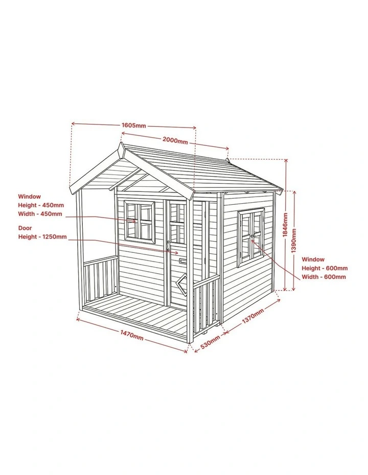 Millie Timber Cubby House image 3