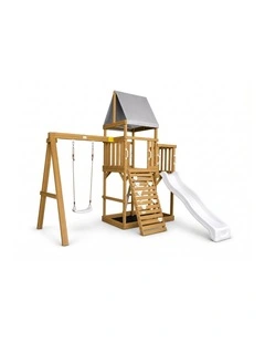 Georgia Swing Fort - Bright White Slide & Accessories