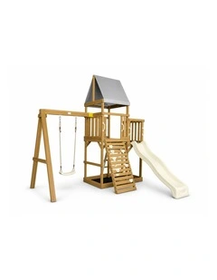 Georgia Swing Fort - Pearl White Slide & Accessories