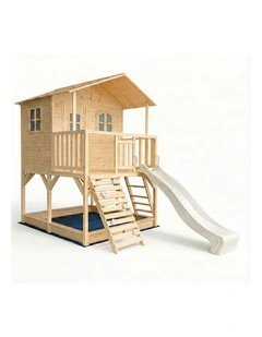 Marlie Cubby House - 2.2m Pearl White Slide & Accessories