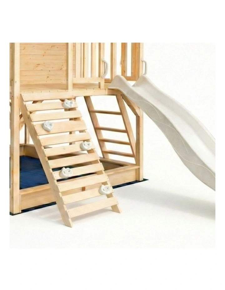 Marlie Cubby House - 2.2m Pearl White Slide & Accessories image 2