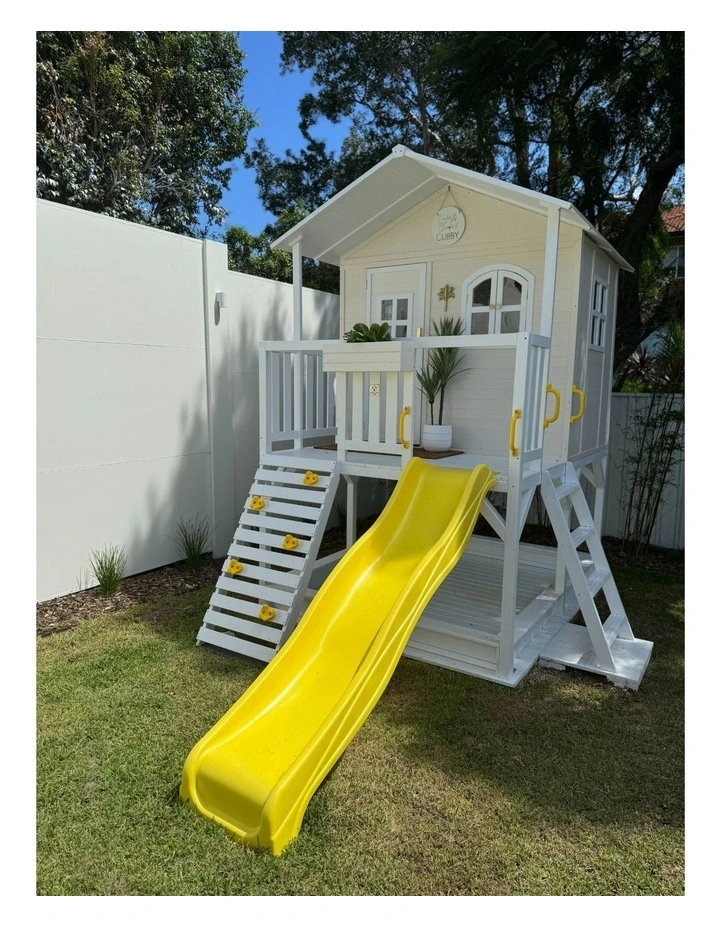 Marlie Cubby House - 2.2m Pearl White Slide & Accessories image 6
