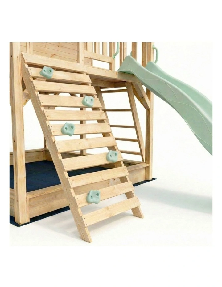 Marlie Cubby House - 2.2m Sage Slide & Accessories image 2