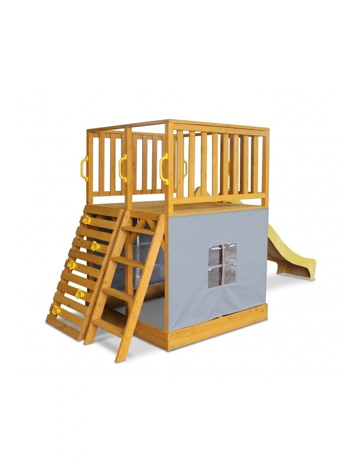 The Henry Hideout Cubby House - Yellow Slide & Accessories image 2