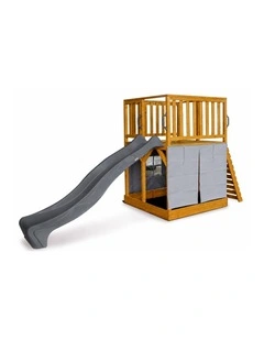 The Henry Hideout Cubby House - Pearl Grey Slide & Accessories