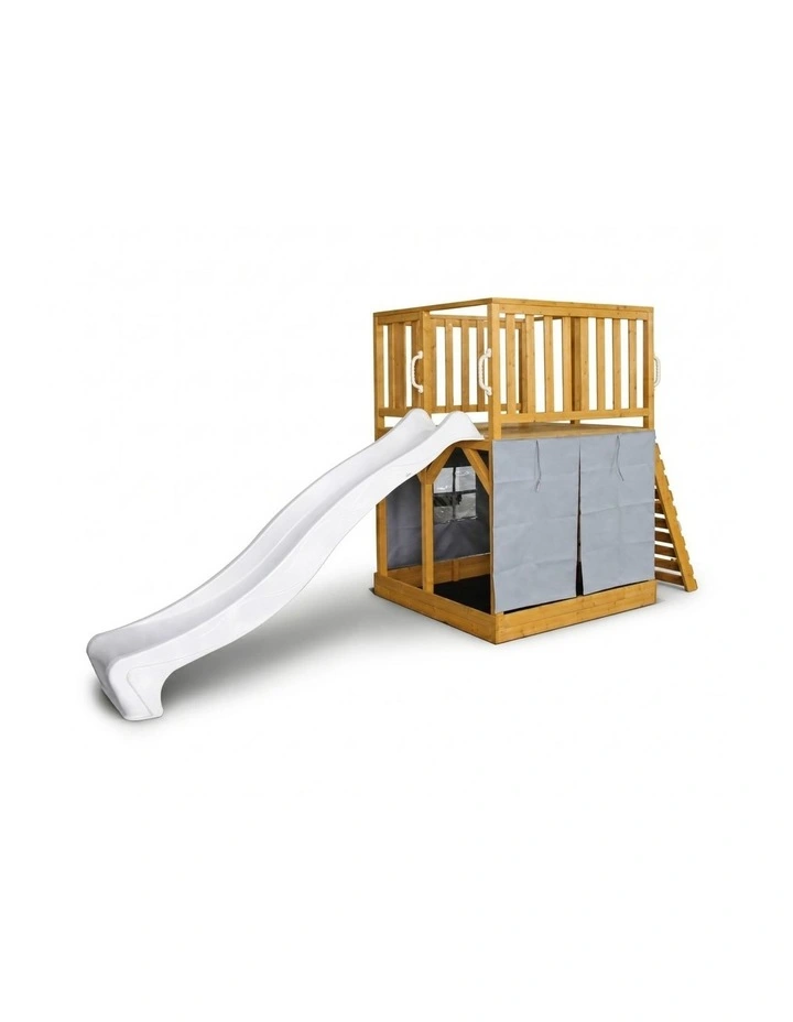 The Henry Hideout Cubby House - Bright White Slide & Accessories image 1