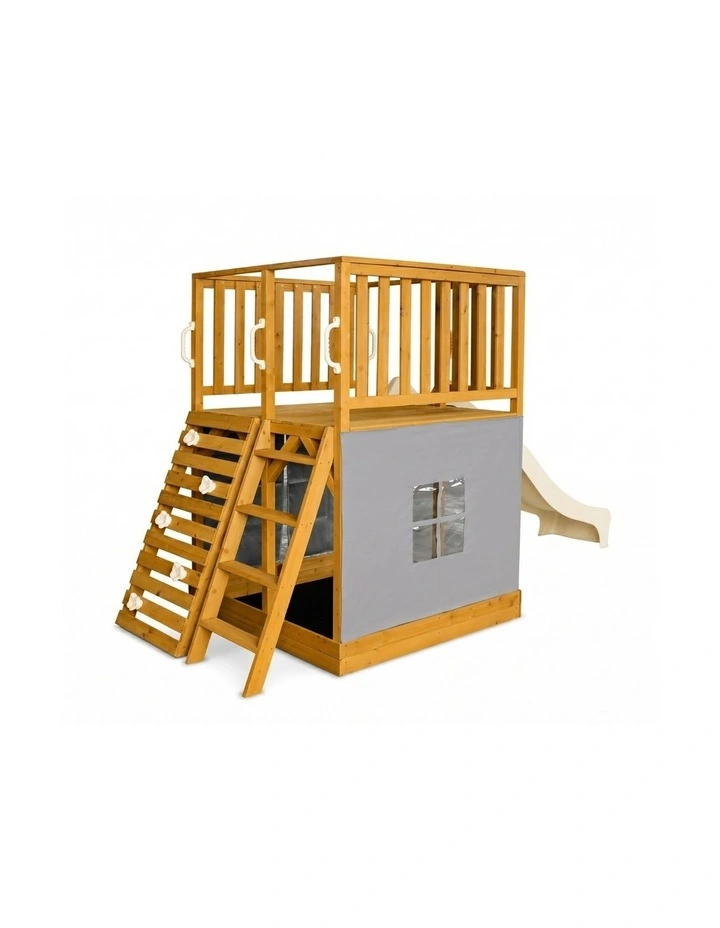 The Henry Hideout Cubby House - Bright White Slide & Accessories image 2