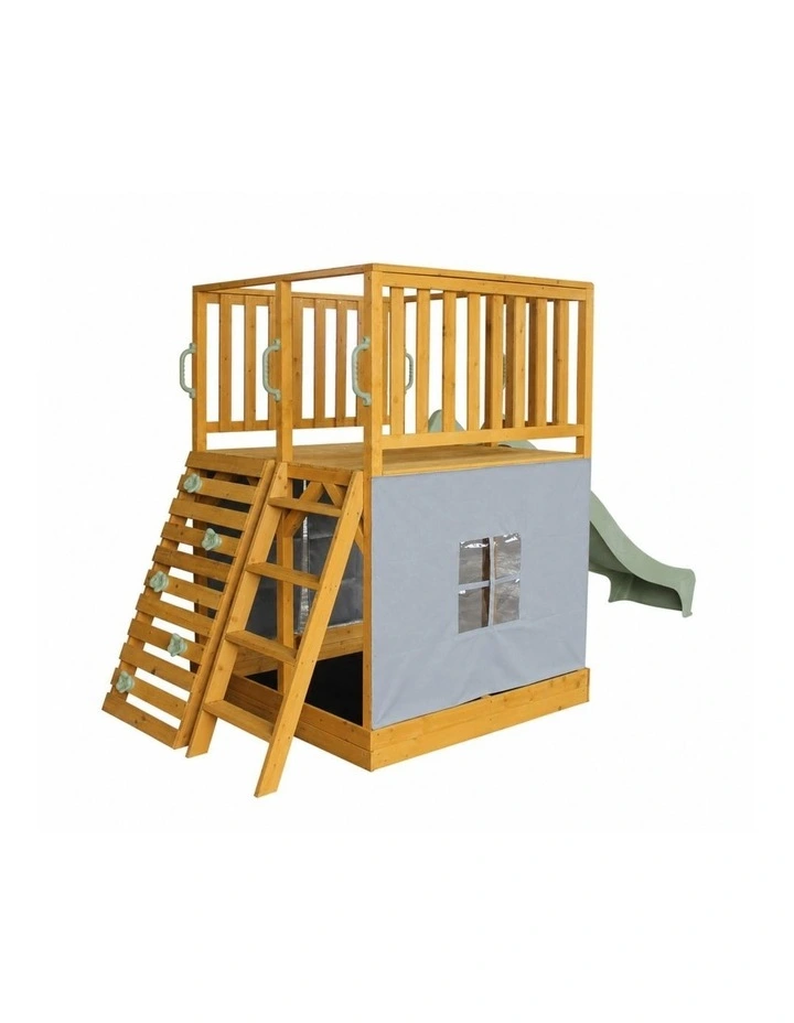The Henry Hideout Cubby House - Sage Slide & Accessories image 2