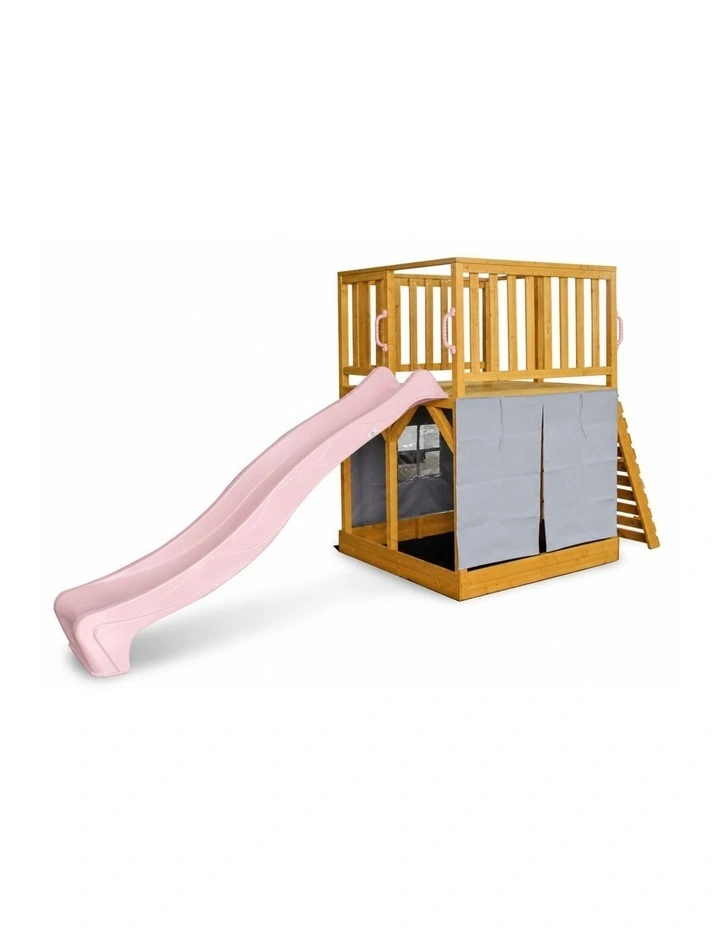 The Henry Hideout Cubby House - Baby Pink Slide & Accessories image 1
