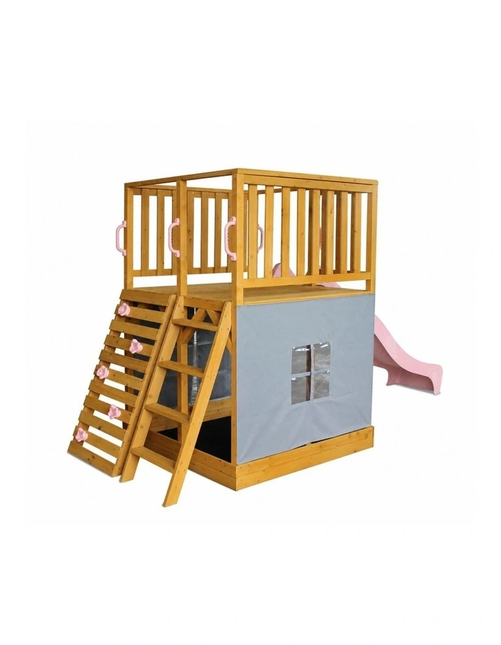 The Henry Hideout Cubby House - Baby Pink Slide & Accessories image 2