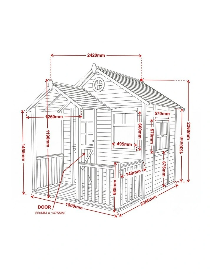 Little Manor Timber Cubby House image 4
