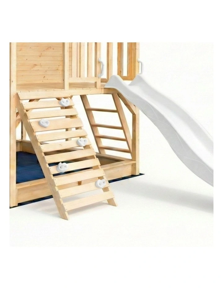 Marlie Cubby House - 2.2m Bright White Slide & Accessories image 2