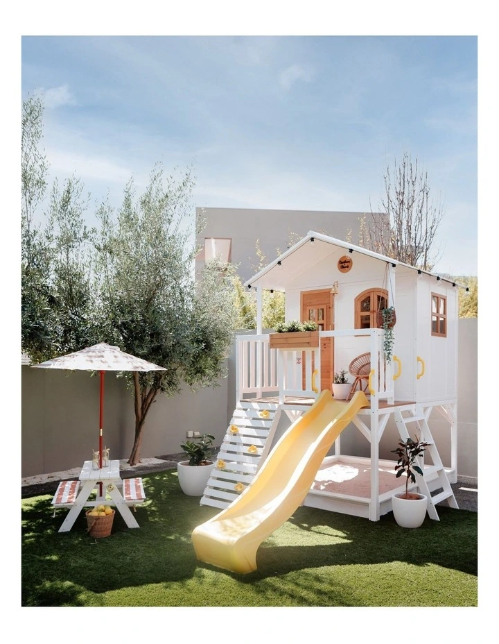 Marlie Cubby House - 2.2m Bright White Slide & Accessories image 5
