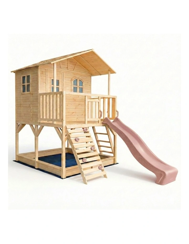 Marlie Cubby House - 2.2m Pearl Rose Slide & Acessories image 1