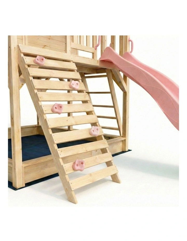 Marlie Cubby House - 2.2m Baby Pink Slide & Accessories image 2