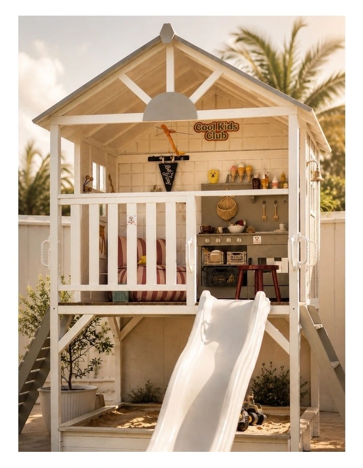 My Kidz Shack Cubby House - Pearl Gold Slide & Accessories image 4