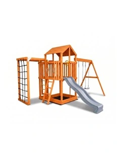 Hide & Seek Kids - River Fort Set - Pearl Grey Slide & Accessories
