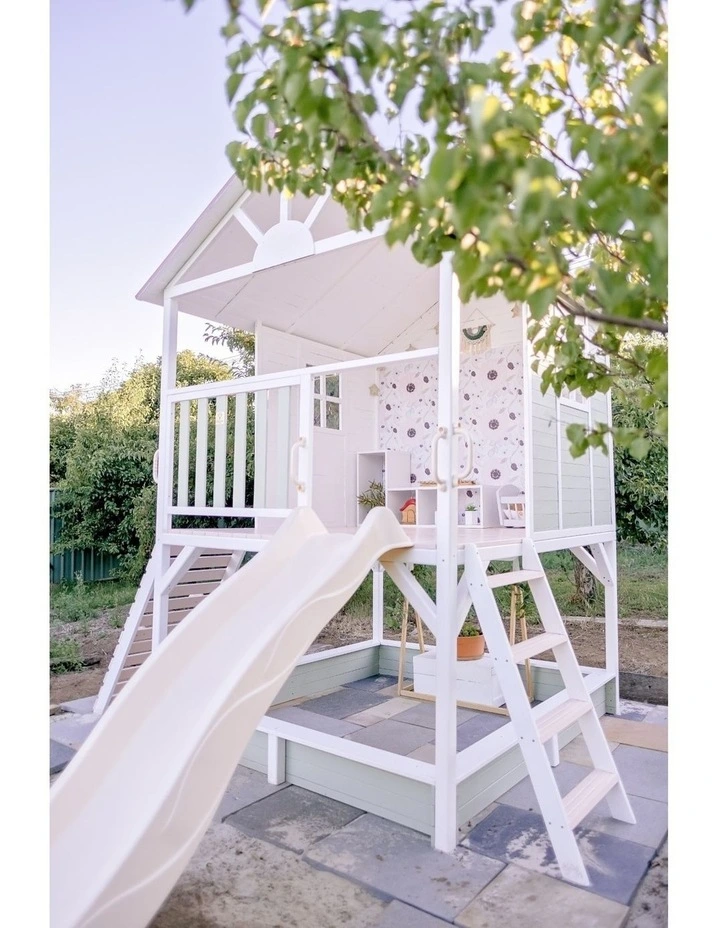 My Kidz Shack Cubby House - Bright White Slide & Accessories image 6