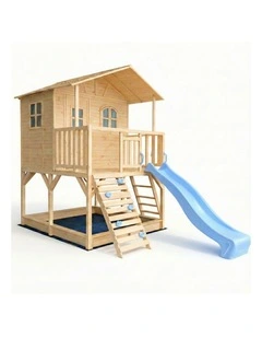 Marlie Cubby House - 2.2m Baby Blue Slide & Accessories