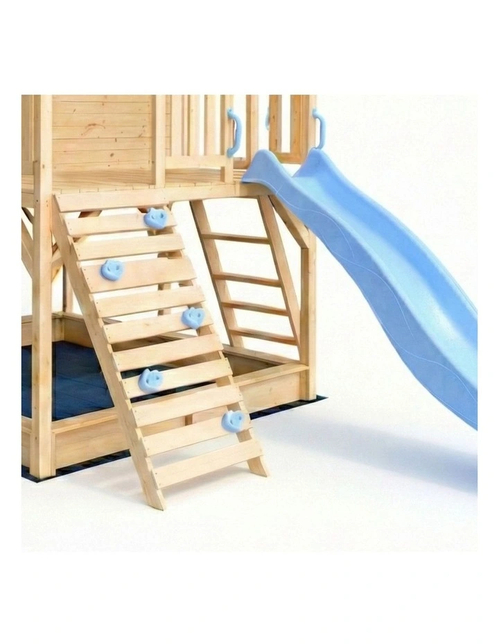 Marlie Cubby House - 2.2m Baby Blue Slide & Accessories image 2