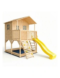 Marlie Cubby House - 2.2m Yellow Slide & Accessories