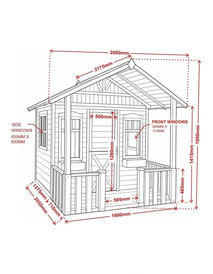 Frankie Grand Timber Cubby House image 3