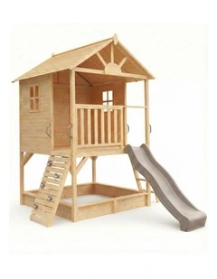 My Kidz Shack Cubby House - Pearl Bronze Slide & Accessories