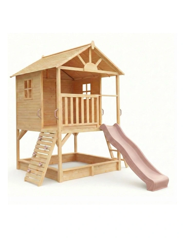 My Kidz Shack Cubby House - Pearl Rose Slide & Accessories image 1