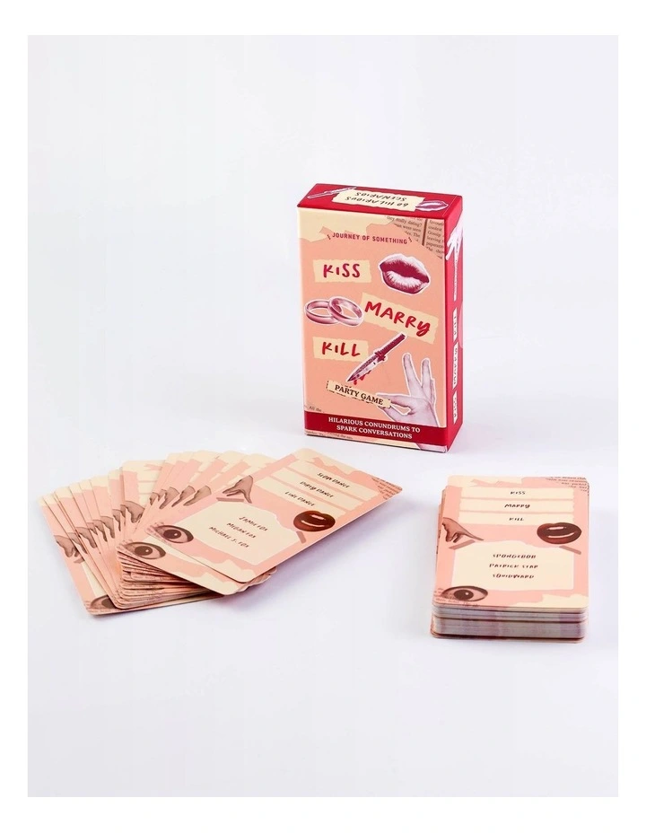 60-Card Party Kiss Marry Kill Cards Game image 1