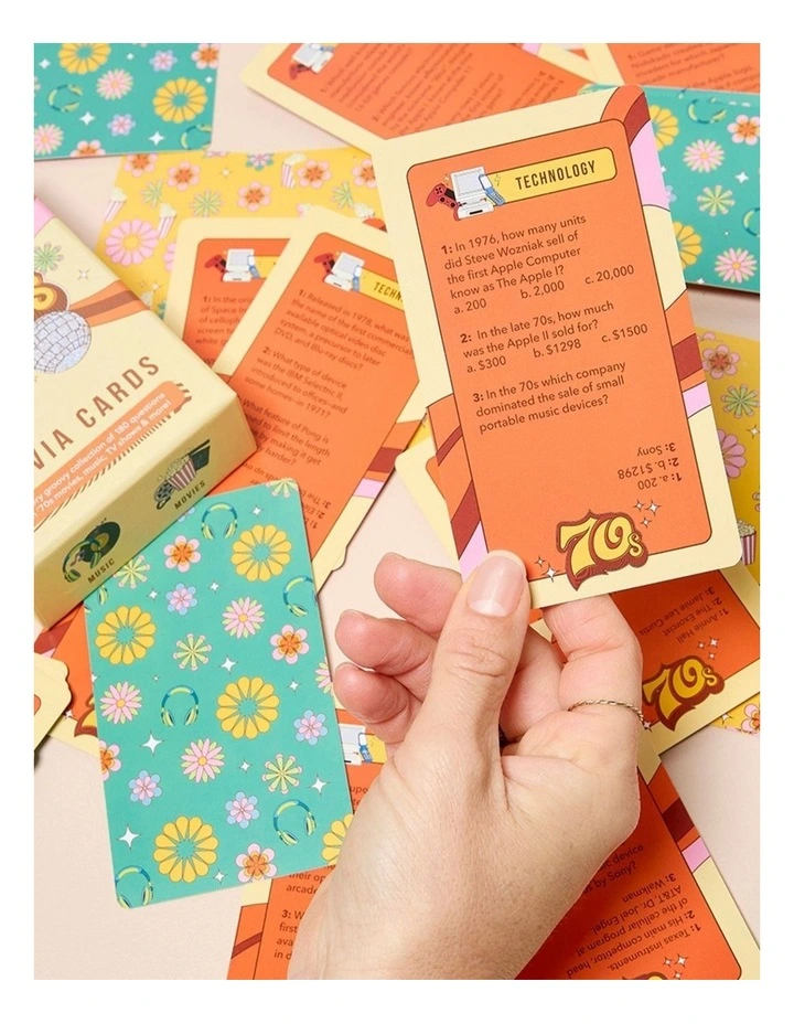 70s Trivia Cards 180 Retro Questions image 2