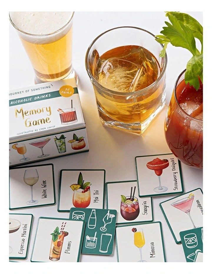 Alcoholic Drinks Memory Card Game - 30 Pairs image 2