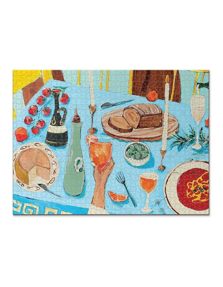 Feast On The Sunlit Terrace Puzzle 1000 Piece image 2